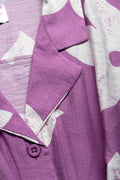 Knot Hem Woven Shirt Large Flower Mulberry And Mil (1)