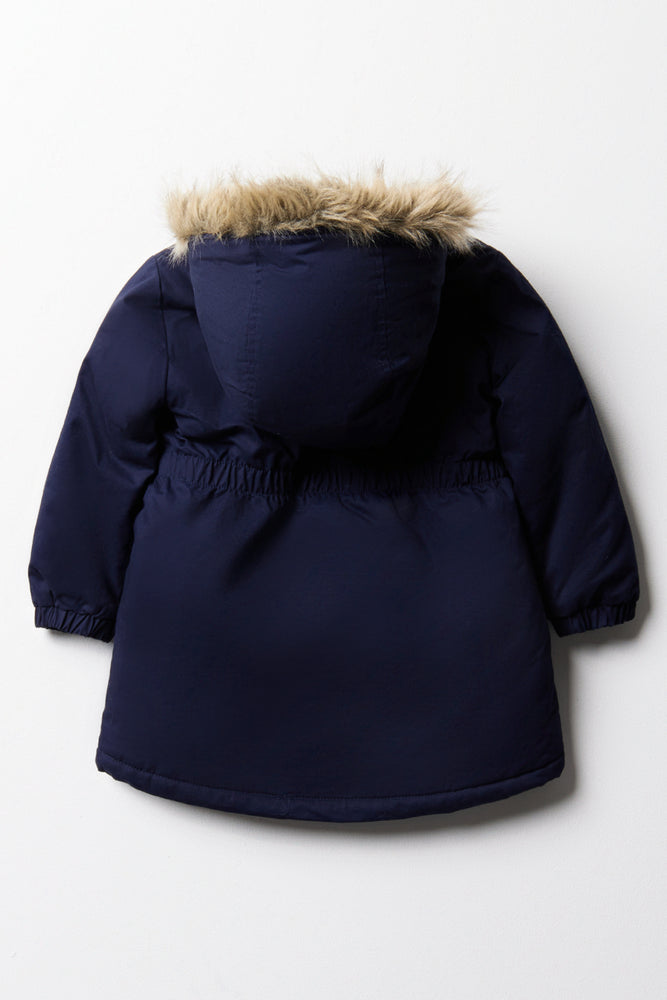 Hooded Parka Coat Navy (2)