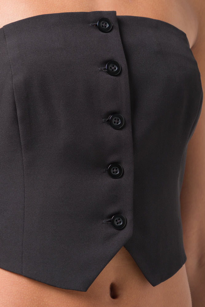 Strapless Waistcoat Black (3)