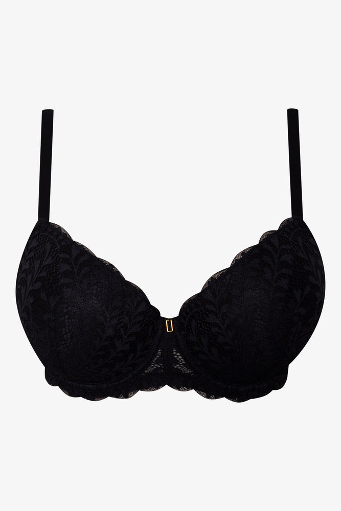 Plus Size 2 Pack Lace Balconette Bras Black And Natural