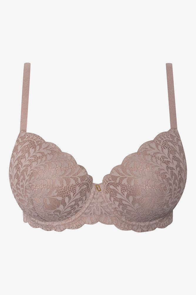 Plus Size 2 Pack Lace Balconette Bras Black And Natural (2)