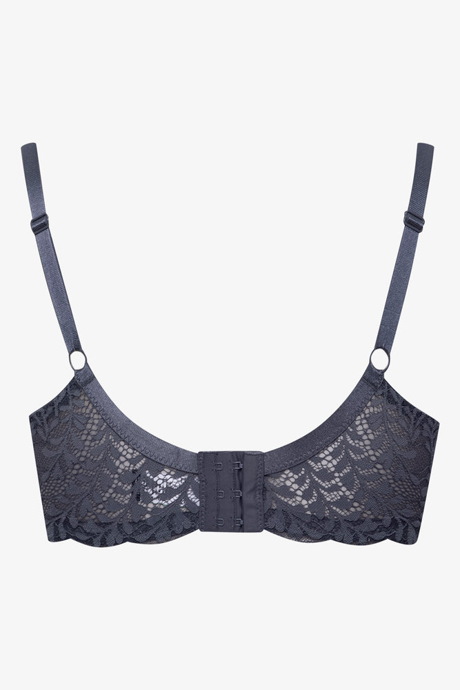 2 Pack Autum Lace Balconette Bra - Big Blue And Grey (3)