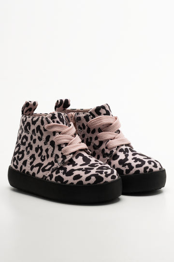 HYBRID HIGHTOP SNEAKER LEOPARD PRINT PINK