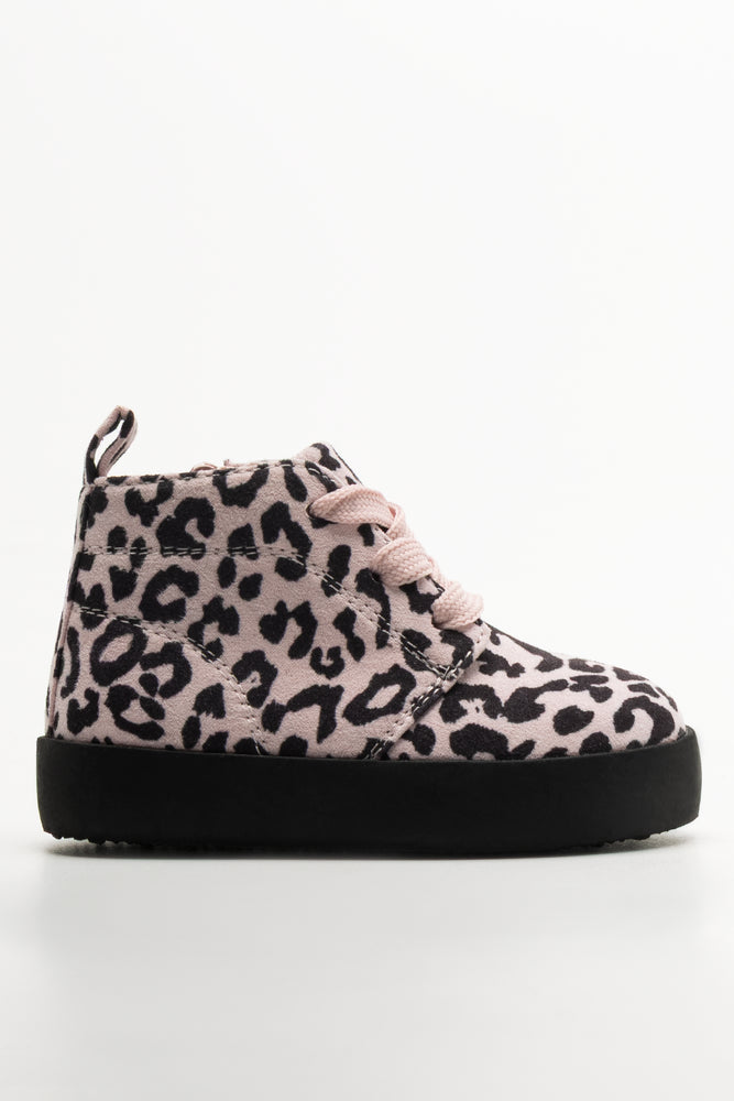 HYBRID HIGHTOP SNEAKER LEOPARD PRINT PINK