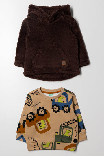 2 Pack Track Tops Natural And Chocolate Transport