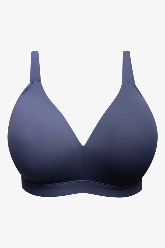 2 Pack Smooth Padded Wirefree Bra Big Grey And Blue
