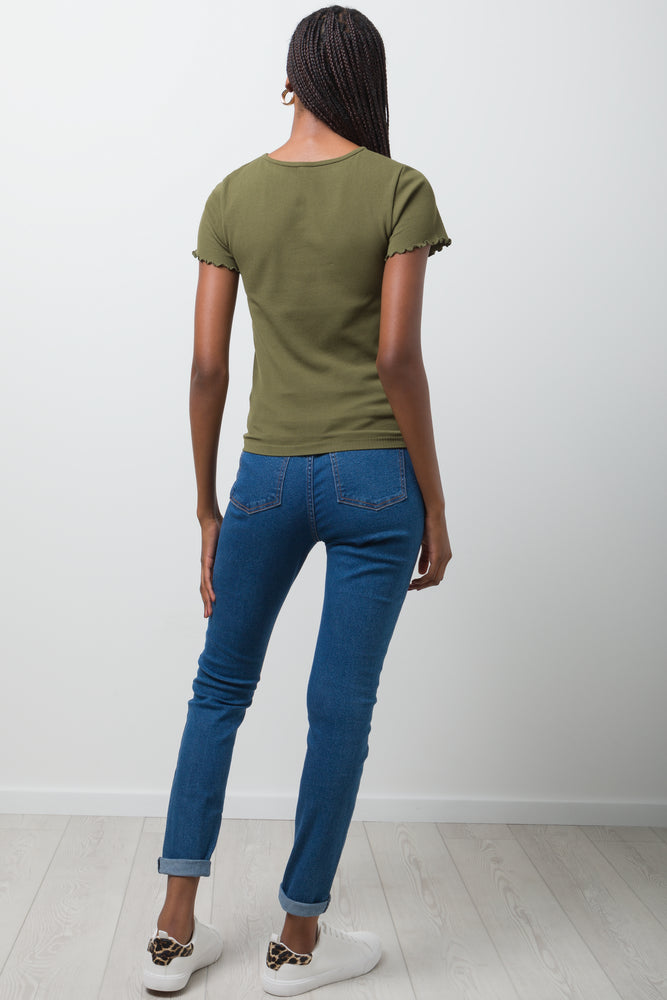 Crew Neck Short Sleeve Seamfree Green (2)