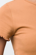 Crew Neck Short Sleeve Seamfree Brown (3)