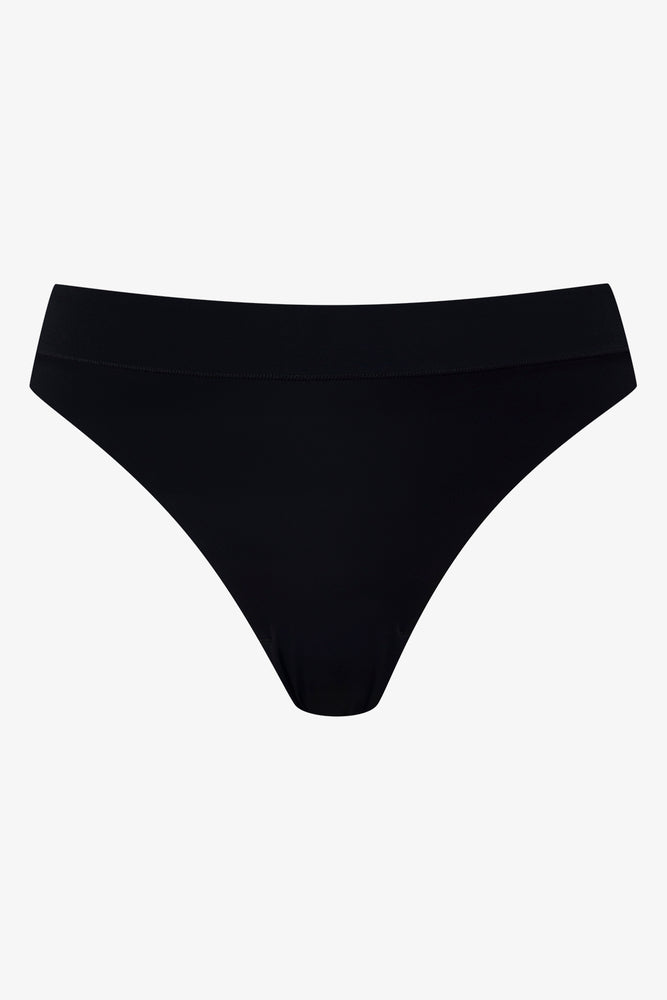 2 Pack Lazer Thong Panty Black