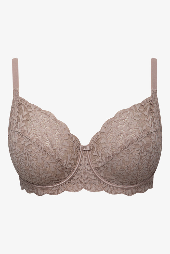 2 Pack Lace Non Padded Underwire Bras Black And Natural