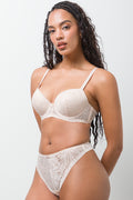 2 Pack Winter Lace Balconette Bra - Sml Red Mushroom (2)
