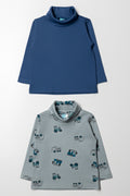2 PACK POLONECK T-SHIRTS TRUCK NAVY AND BLUE