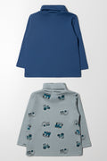 2 PACK POLONECK T-SHIRTS TRUCK NAVY AND BLUE (2)