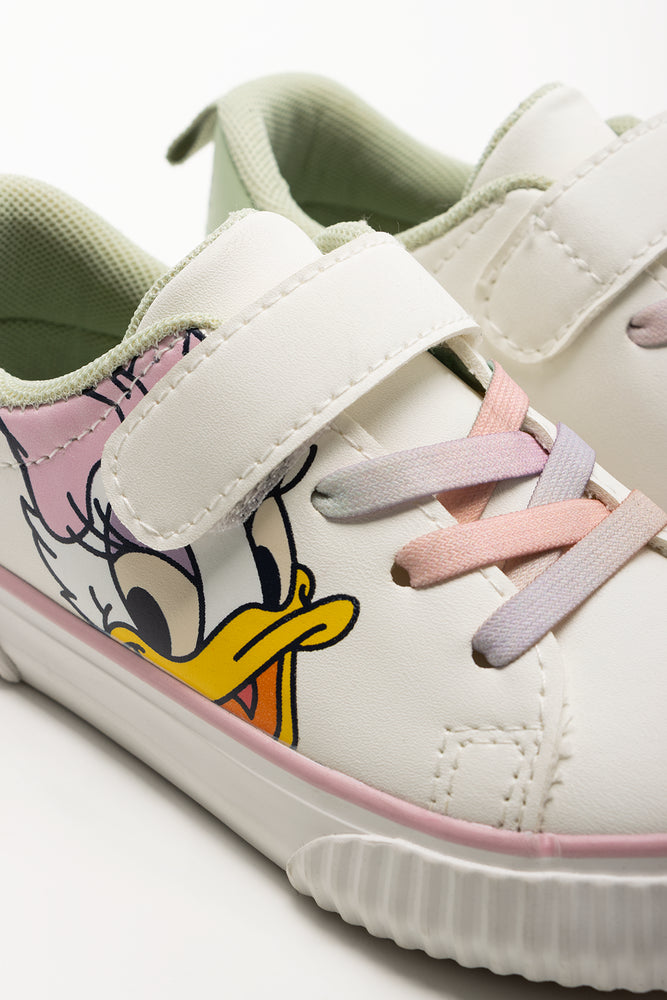 Minnie Mouse Rainbow Laces Sneaker Cream (1)