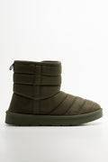 Quilted Comfy Boot Green (1)