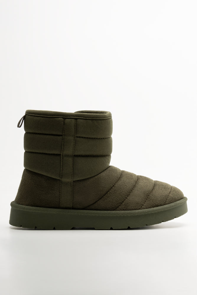 Quilted Comfy Boot Green (1)