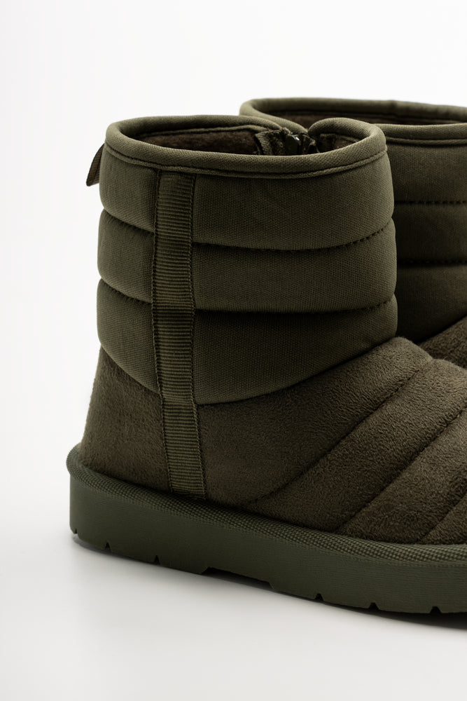 Quilted Comfy Boot Green (3)