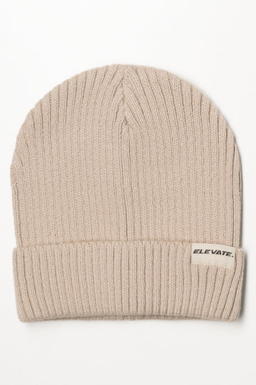 Plain Rib Beanie Natural