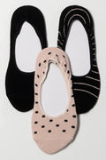 3 PACK FOOTLINER BLACK AND PINK