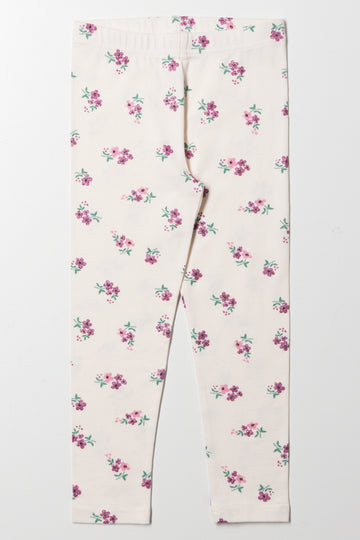 Floral Legging Long Milk