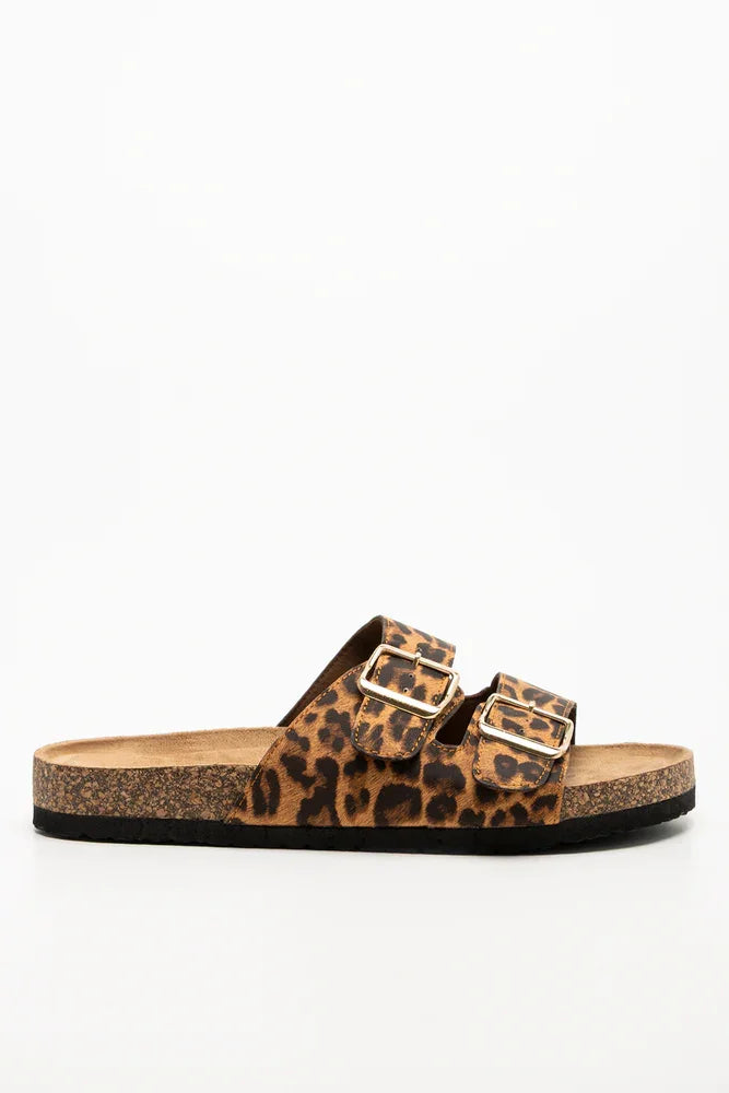 DOUBLE BAND BUCKLE HEALTH SANDAL LEOPARD (1)