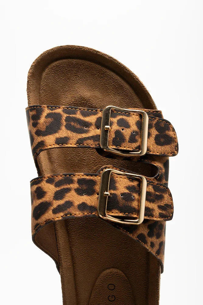 DOUBLE BAND BUCKLE HEALTH SANDAL LEOPARD (4)