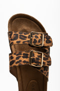 Double Band Buckle Health Sandal Leopard (4)