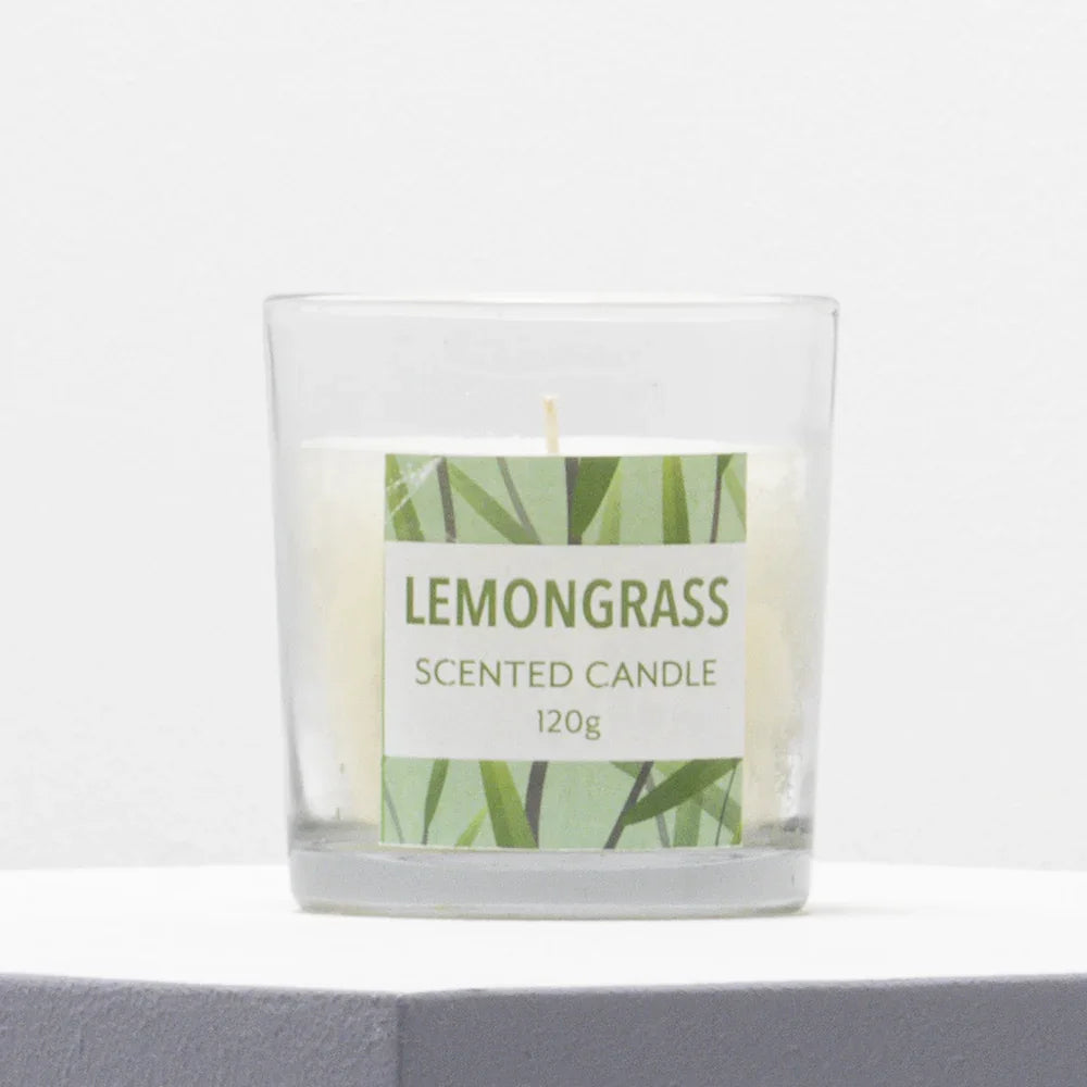 Lemon Grass Scented Candle Green (1)