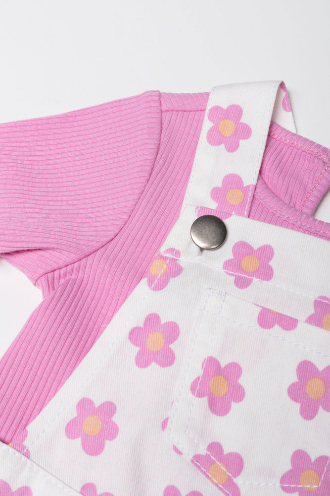 Twill Pinafore and T-shirt set (1)