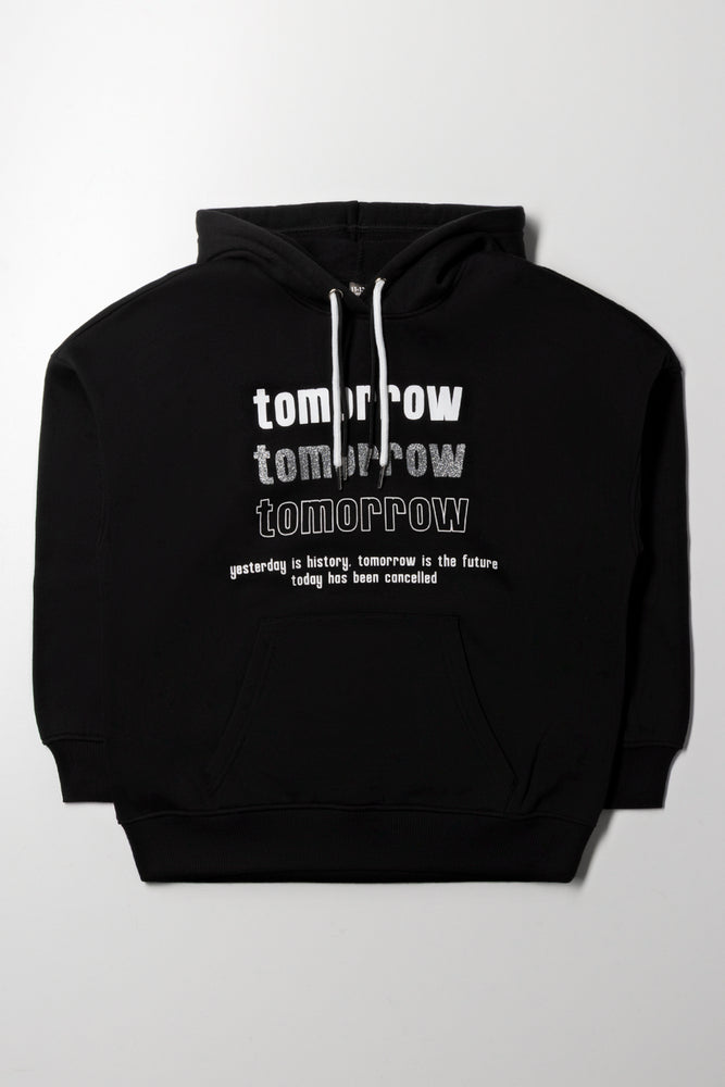 HOODED TRACKTOP TOMORROW BLACK
