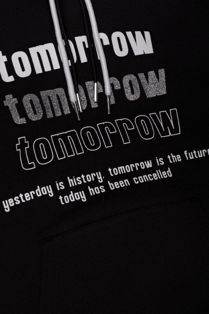 HOODED TRACKTOP TOMORROW BLACK