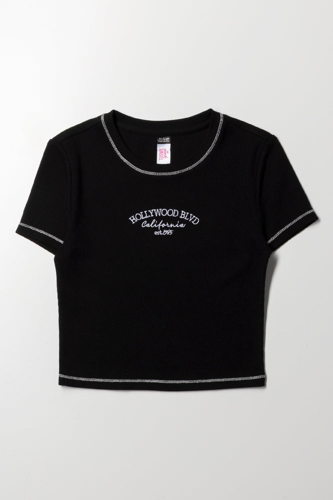 FITTED BABY TEE BLACK