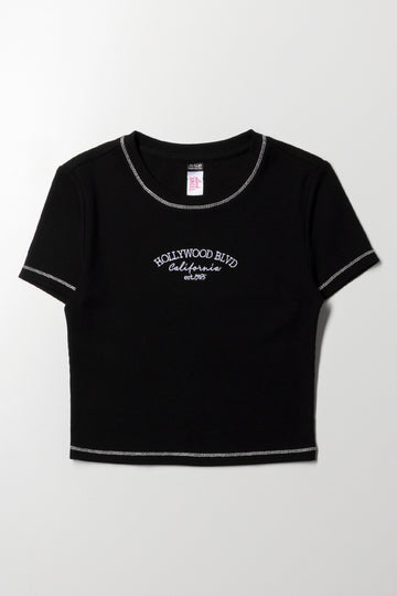 FITTED BABY TEE BLACK