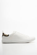 Back Tab Detail Lace Up Sneakers White (1)