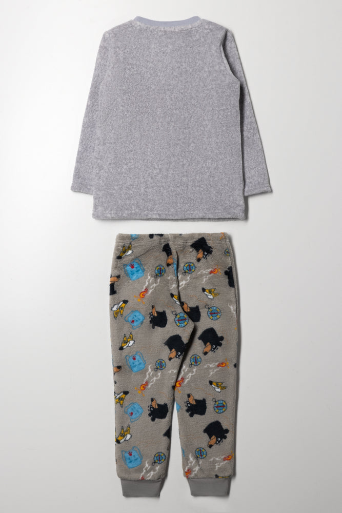 Long Sleeve Pyjama Set Grey (3)