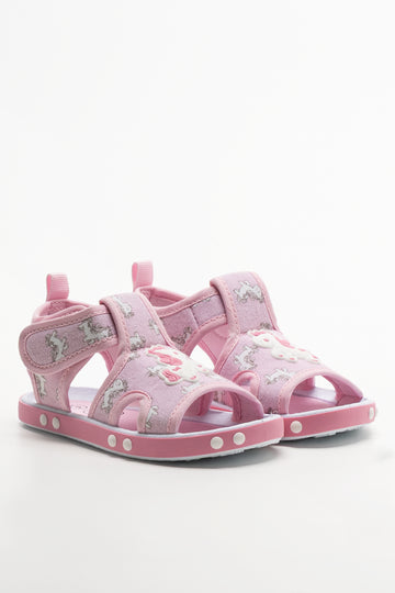 Unicorn Foxing Sandals Pink