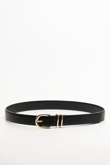 Triple Buckle Belt Black