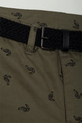 Belted Chino Shorts Green (1)
