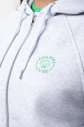 Oversized Zip Through Track Top Grey (3)