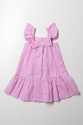Gingham Dress Pink (3)
