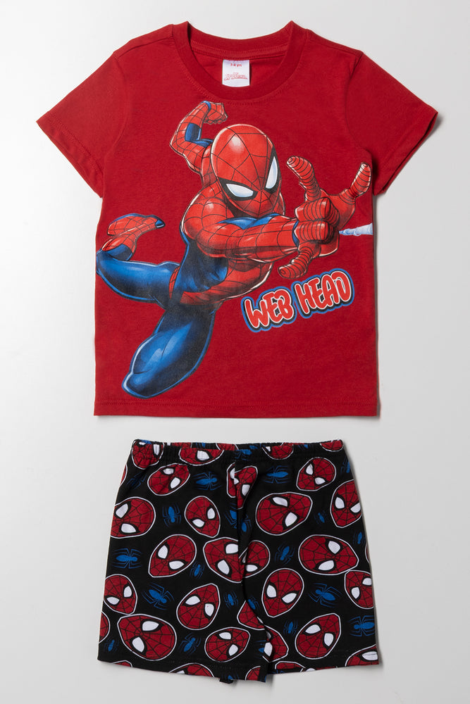 Spider-Man Short Sleeve Pyjama Set Red