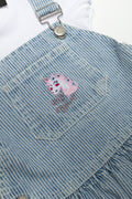 Denim Babydoll Pinafore Set Blue (1)