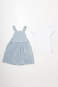 Denim Babydoll Pinafore Set Blue (3)