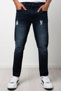 Ripped Skinny Denim Jeans Blue (1)