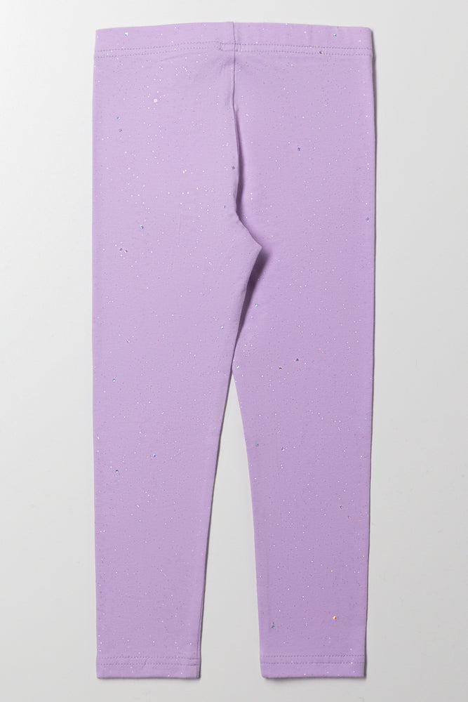 Glitter Leggings Purple (2)