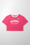Short Sleeve Boxy T-Shirt Pink