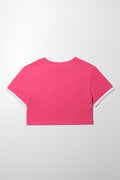 Short Sleeve Boxy T-Shirt Pink (2)