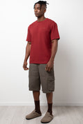 Relaxed Regular Fit Short Sleeve T-Shirt Burgundy (1)