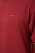 Relaxed Regular Fit Short Sleeve T-Shirt Burgundy (3)