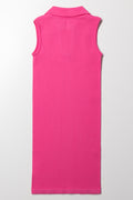 Collar Seamless Dress Pink (2)